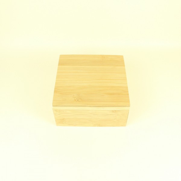 Caixa em Bambu Quadrada 4 Divisórias 
