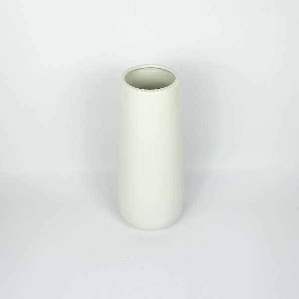 Vaso Decorativo em Cerâmica Conico Branco G