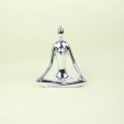Escultura Yoga Sentada Prata em Porcelana