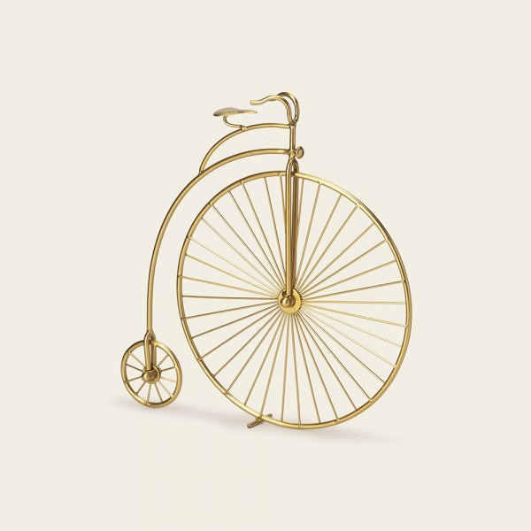 Escultura Bicicleta em Metal Elegance Dourada 