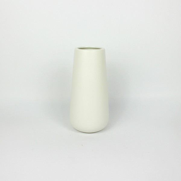 Vaso Decorativo em Cerâmica Conico Branco M