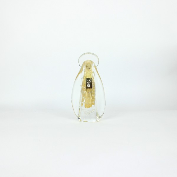 Nossa Senhora em Cristal Murano Pérola Gold Mini