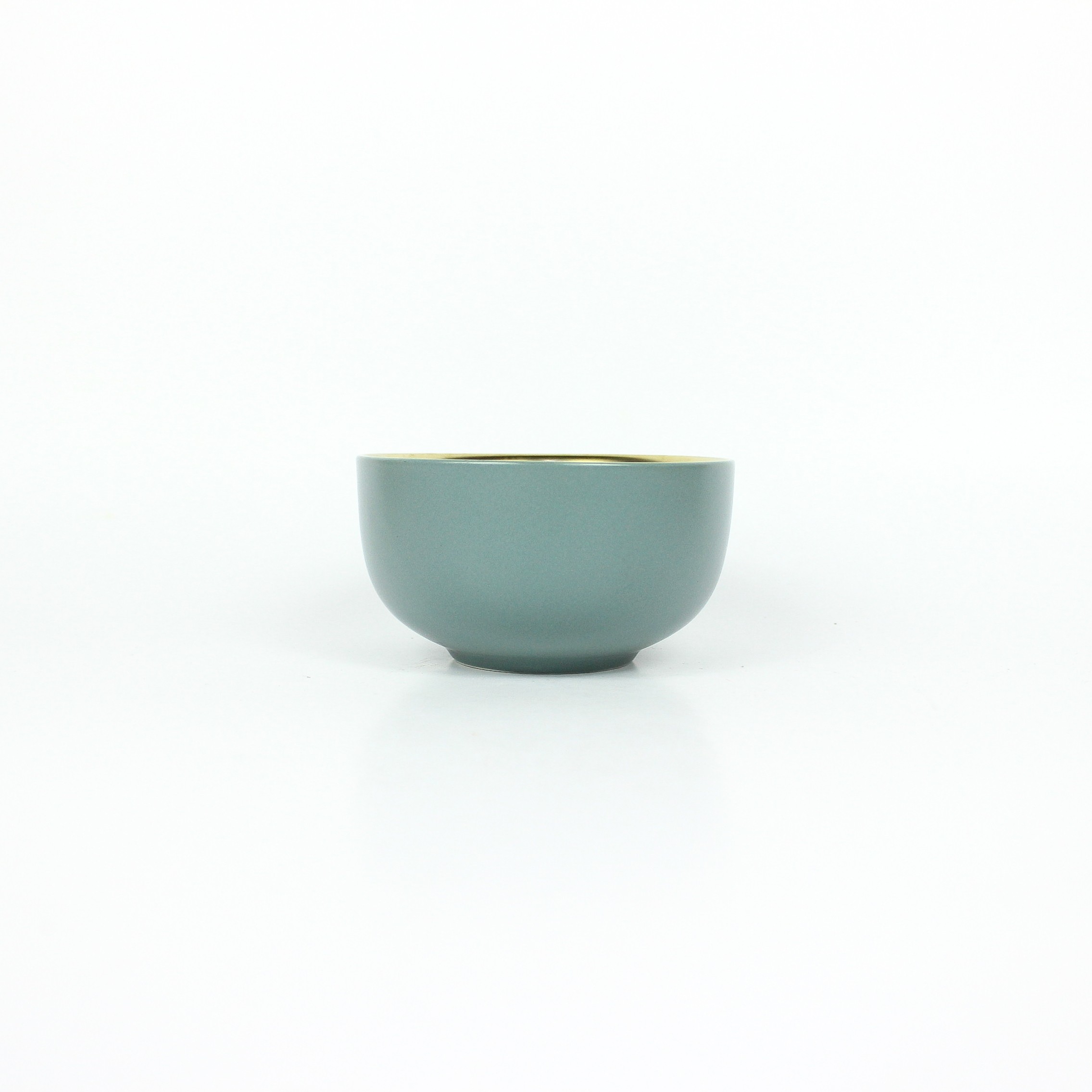 Bowl em Cerâmica Azul com Borda Dourada