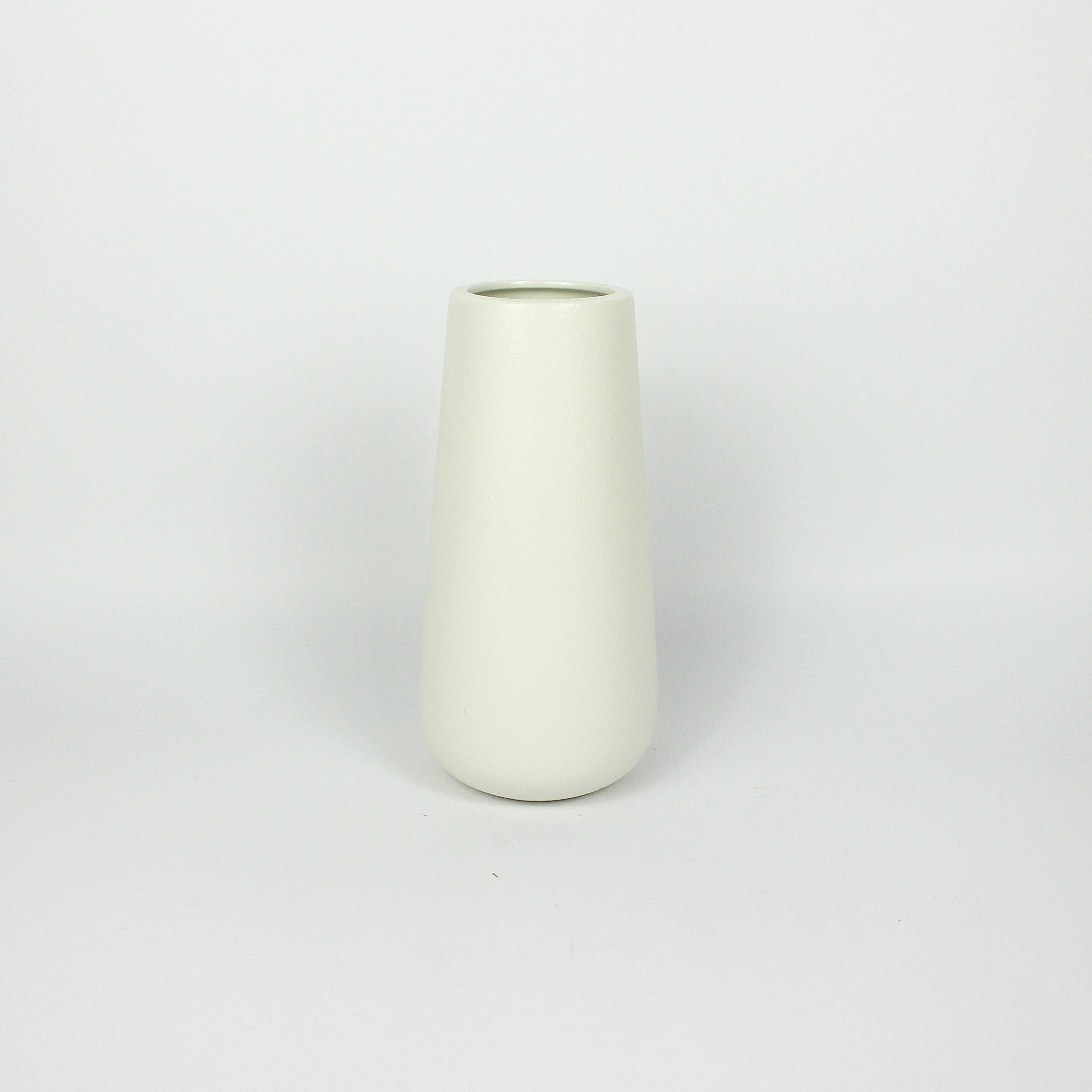 Vaso Decorativo em Cerâmica Conico Branco M